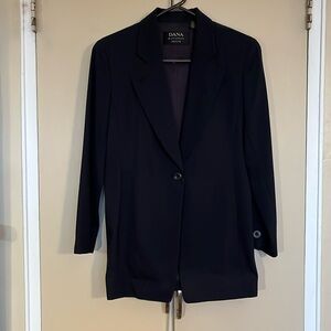 NWOT!! Dana Buchman Wool Navy Long Suit Jacket. Have entire set!